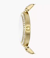 Karli Three-Hand Gold-Tone Stainless Steel Watch