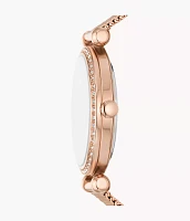 Tillie Three-Hand Rose Gold-Tone Stainless Steel Watch