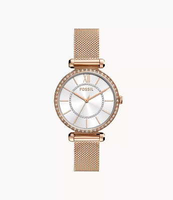 Tillie Three-Hand Rose Gold-Tone Stainless Steel Watch