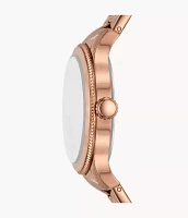 Brynn Multifunction Rose Gold-Tone Stainless Steel Watch