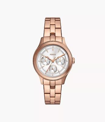 Brynn Multifunction Rose Gold-Tone Stainless Steel Watch