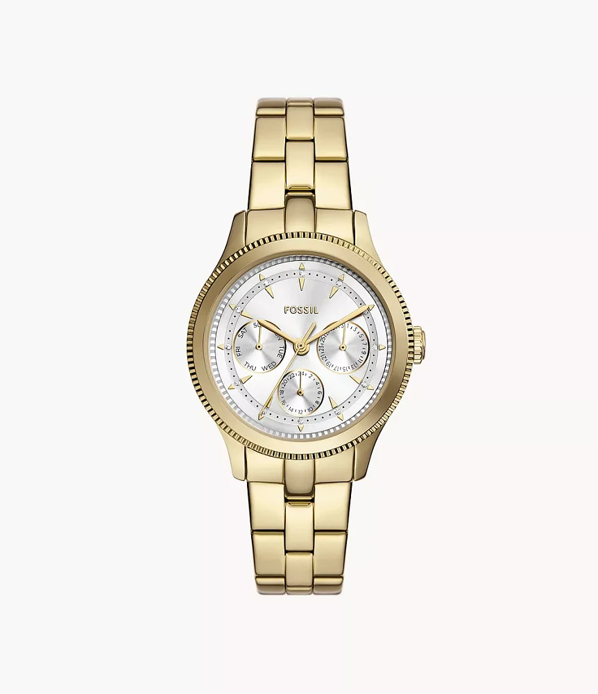 Brynn Multifunction Gold-Tone Stainless Steel Watch