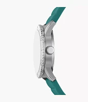 Dayle Three-Hand Teal Silicone Watch