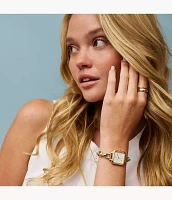 Colleen Three-Hand Gold-Tone Stainless Steel Watch