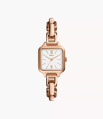 Colleen Three-Hand Rose Gold Stainless Steel Watch