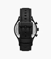 Fenmore Multifunction Black Leather Watch