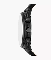 Fenmore Multifunction Black Leather Watch