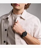 Fenmore Multifunction Black Leather Watch