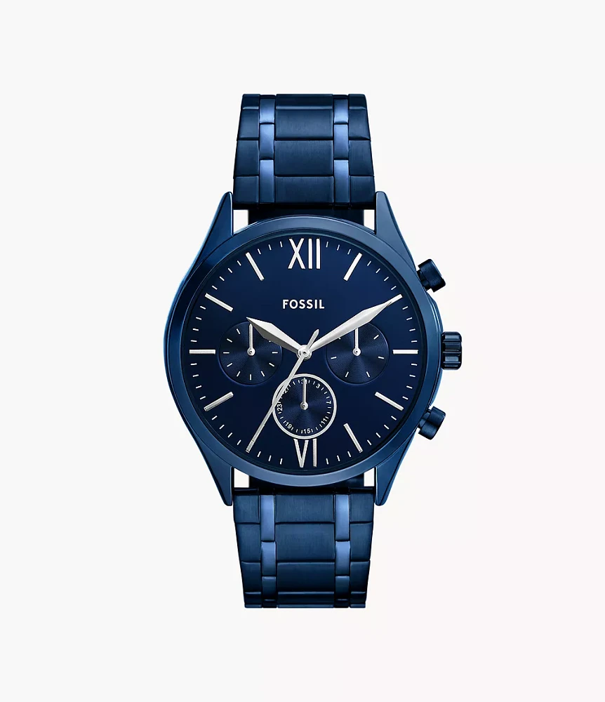 Fenmore Multifunction Blue Stainless Steel Watch