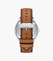 Fenmore Three-Hand Brown Leather Watch