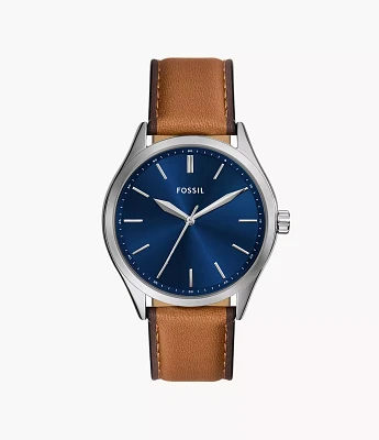 Fenmore Three-Hand Brown Leather Watch