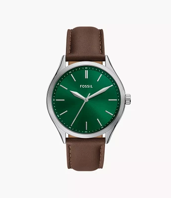 Fenmore Three-Hand Brown Leather Watch
