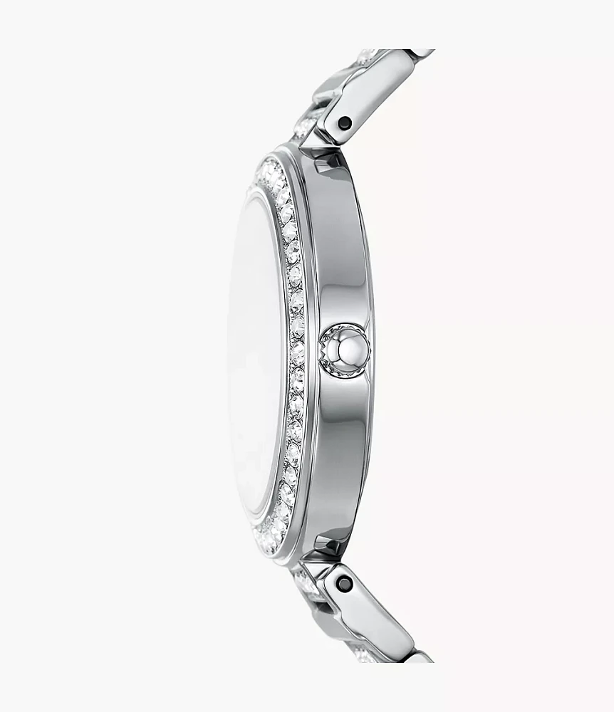 Karli Three-Hand Silver-Tone Watch