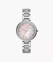 Karli Three-Hand Silver-Tone Watch