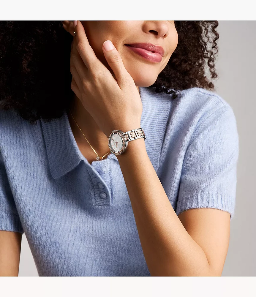Karli Three-Hand Two-Tone Watch