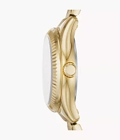 Rye Three-Hand Date Gold-Tone Watch