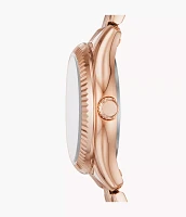 Rye Three-Hand Date Rose Gold-Tone Watch