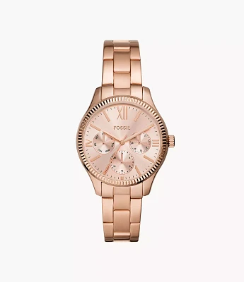 Rye Multifunction Rose Gold-Tone Stainless Steel Watch