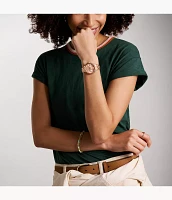 Rye Multifunction Rose Gold-Tone Stainless Steel Watch