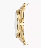 Rye Multifunction Gold-Tone Stainless Steel Watch