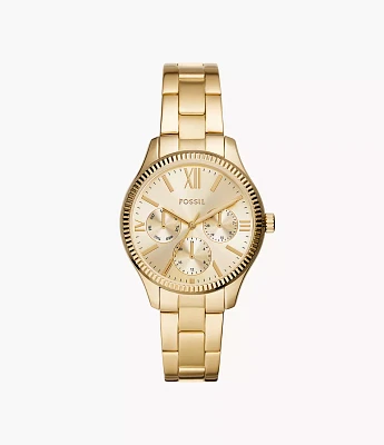 Rye Multifunction Gold-Tone Stainless Steel Watch