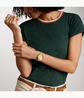 Rye Multifunction Gold-Tone Stainless Steel Watch
