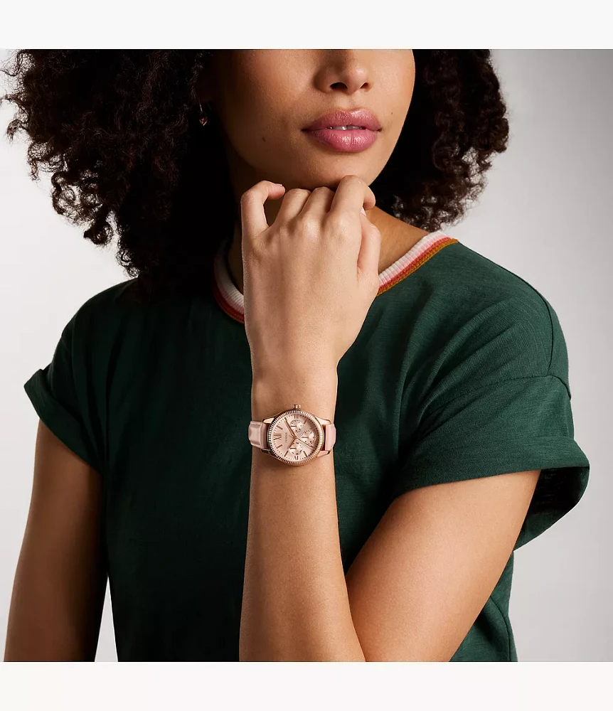 Rye Multifunction Leather Watch