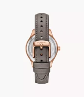 Rye Multifunction Gray Leather Watch
