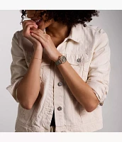Rye Multifunction Gray Leather Watch