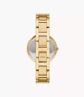 Karli Three-Hand Gold-Tone Watch and Bracelet Set