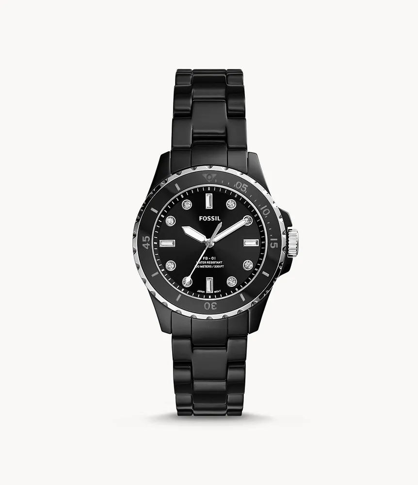 FB-01 Three-Hand Black Ceramic Watch