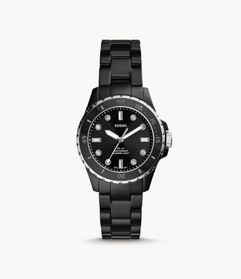 FB-01 Three-Hand Black Ceramic Watch - CE1108 - Fossil