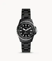 FB-01 Three-Hand Black Ceramic Watch