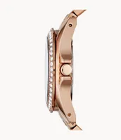 Riley Multifunction Rose Gold-Tone Stainless Steel Watch