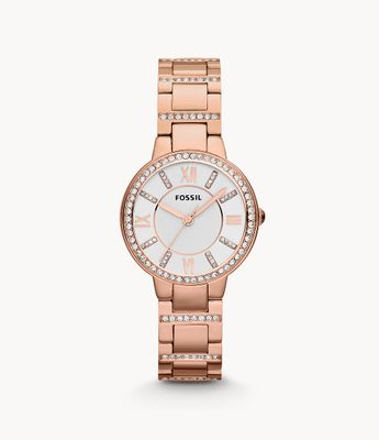 Virginia Rose-Tone Stainless Steel Watch - ES3284 - Fossil