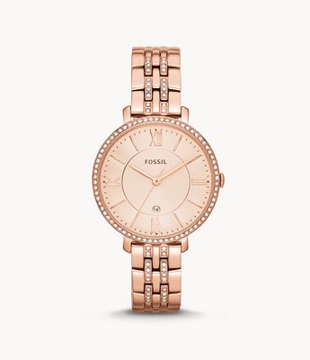 Jacqueline Rose-Tone Stainless Steel Watch - ES3546 - Fossil