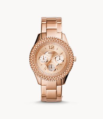 Stella Multifunction Rose-Tone Stainless Steel Watch - ES3590 - Fossil