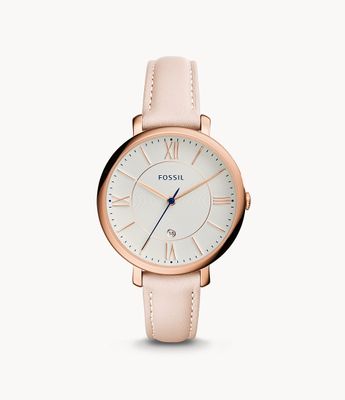 Jacqueline Date Blush Leather Watch - ES3988 - Fossil