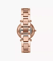 Carlie Three-Hand Rose Gold-Tone Stainless Steel Watch