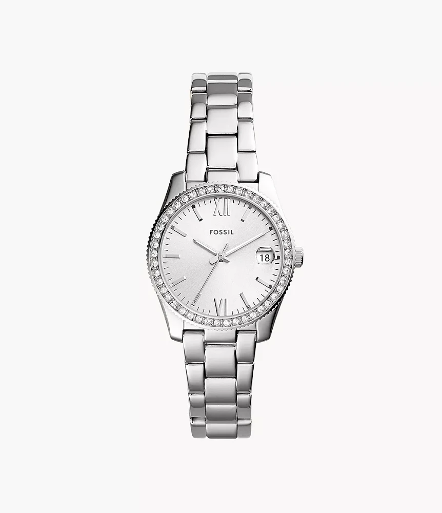 Scarlette Three-Hand Date Stainless Steel Watch