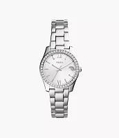 Scarlette Three-Hand Date Stainless Steel Watch