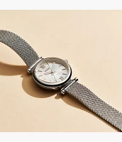 Carlie Three-Hand Stainless Steel Watch