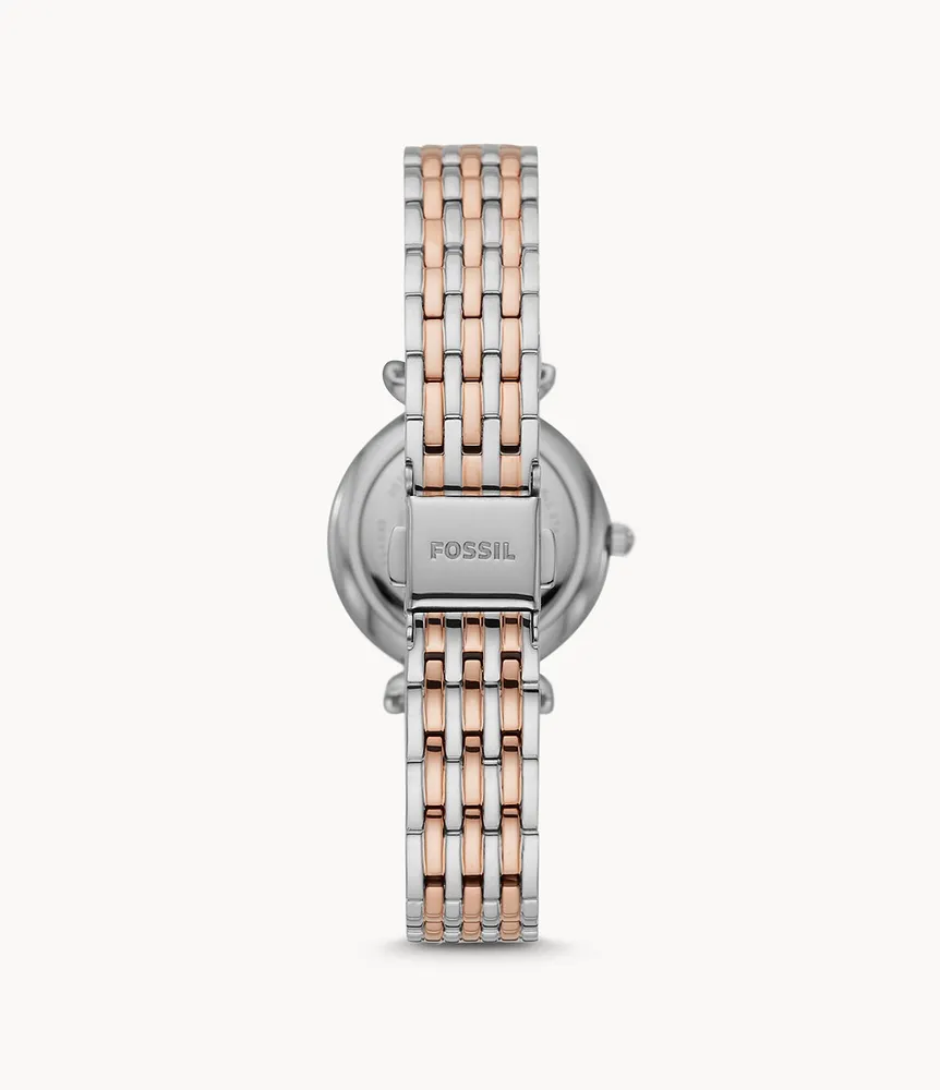 Carlie Mini Three-Hand Two-Tone Stainless Steel Watch
