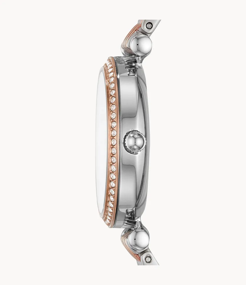 Carlie Mini Three-Hand Two-Tone Stainless Steel Watch