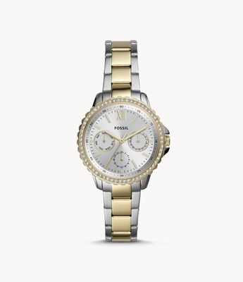 Montre multifonctionnelle Izzy en acier inoxydable bicolore