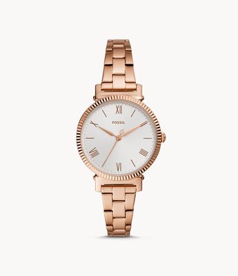 Daisy Three-Hand Rose-Gold-Tone Stainless-Steel Watch
