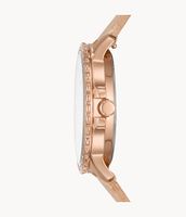 Izzy Multifunction Blush Leather Watch