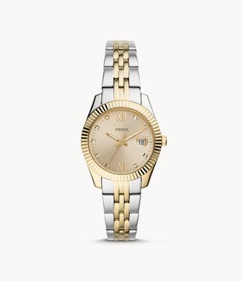 Scarlette Mini Three-Hand Date Two-Tone Stainless Steel Watch - ES4949 - Fossil