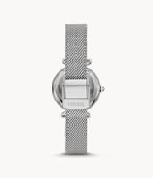 Carlie Mini Three-Hand Stainless Steel Mesh Watch - ES5083 - Fossil