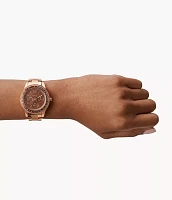 Stella Sport Multifunction Rose Gold-tone Stainless Steel Watch